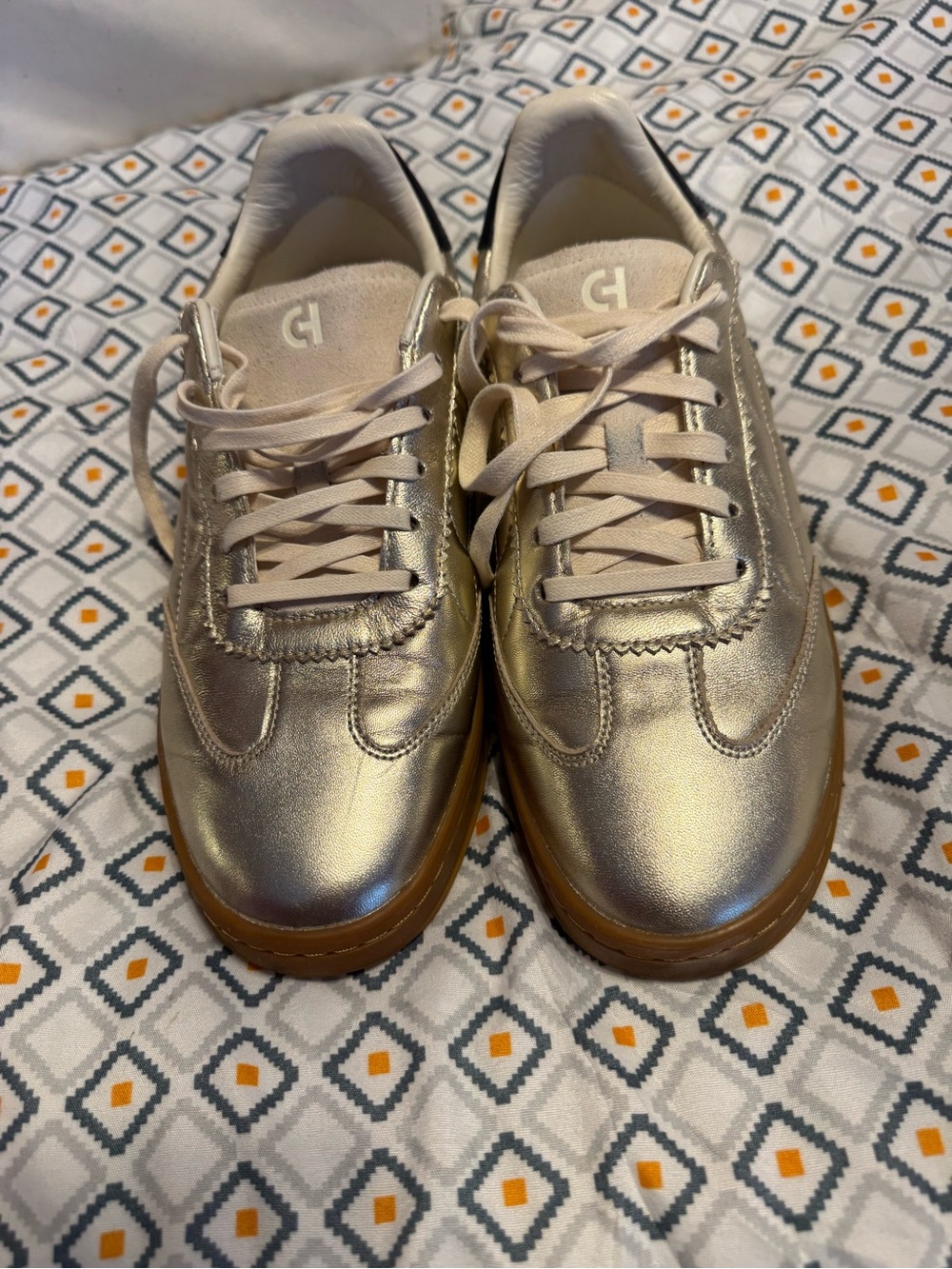 Cole Haan Metallic Gold Sneakers size 9